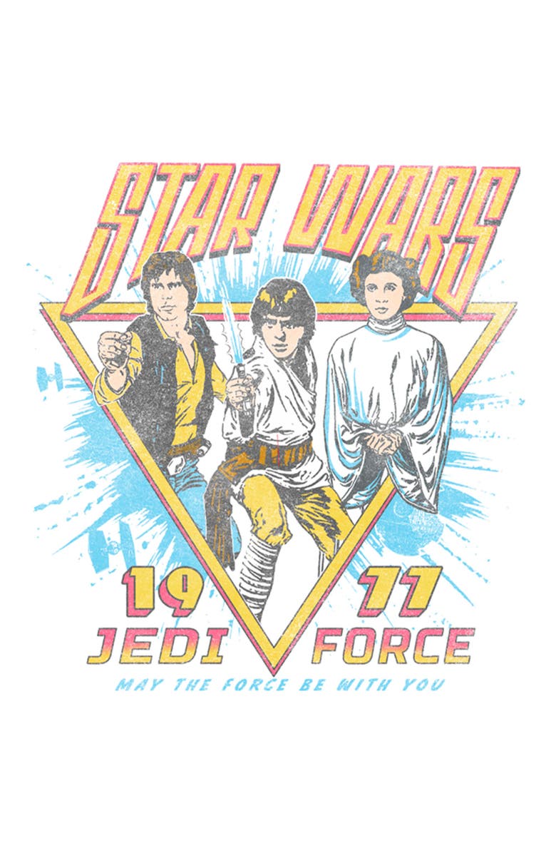 Star Wars Men's Star Wars Classic Trio 1977  Graphic T-Shirt, Alternate, color, White