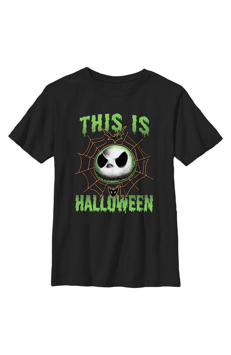 The Nightmare Before Christmas Boy's The Nightmare Before Christmas This Is Halloween Jack Face Graphic T-Shirt, Main, color, Black