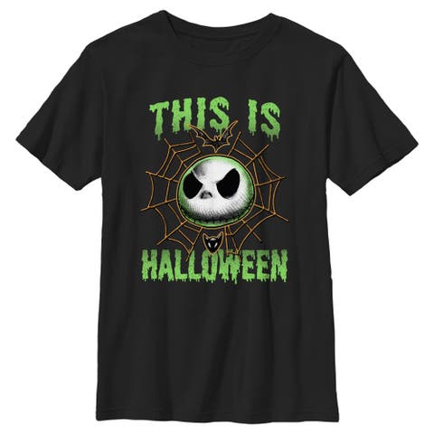 Boy's The Nightmare Before Christmas This Is Halloween Jack Face  Graphic T-Shirt