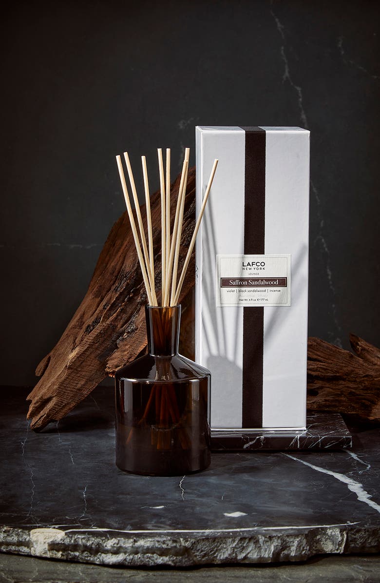 Lafco Saffron Sandalwood Classic Reed Diffuser, Alternate, color, Black