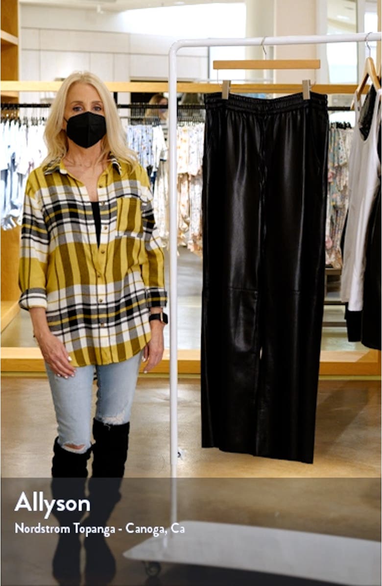 Good American Faux Leather Wide Leg Pants, sales video thumbnail
