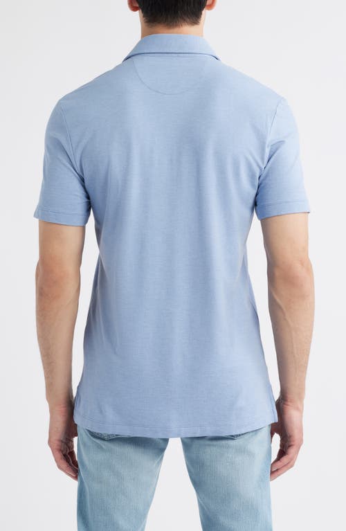 Johnnie-o Idris Top Shelf Heathered Polo In Blue