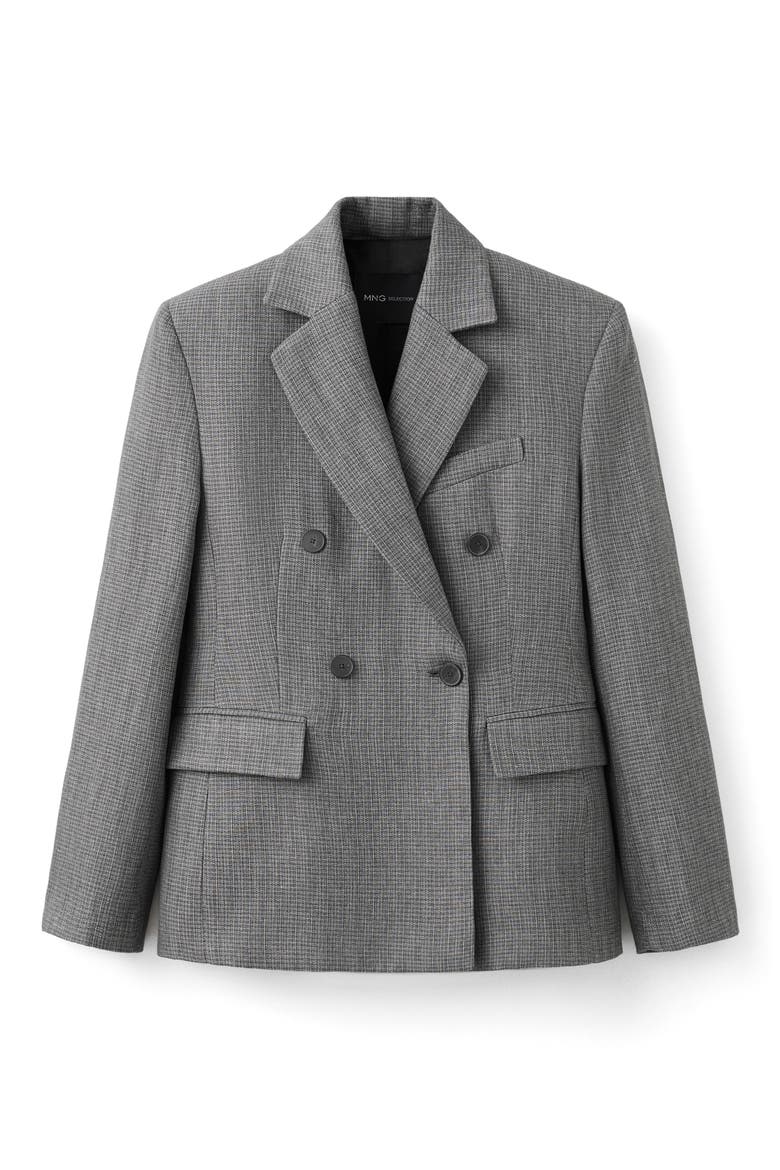 Double Breasted Suit Jacket, Main, color, BLACK