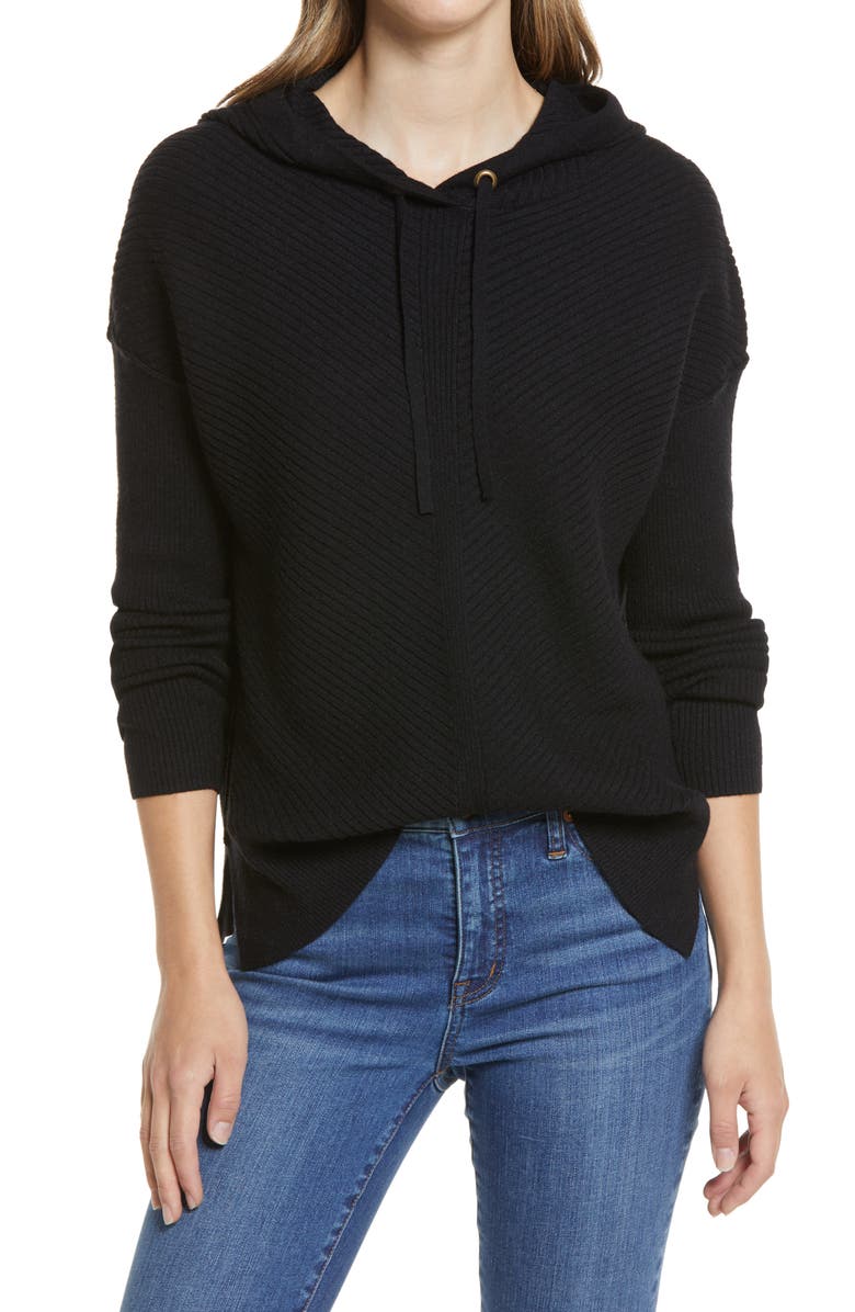 Caslon<sup>®</sup> Rib Hoodie, Main, color,