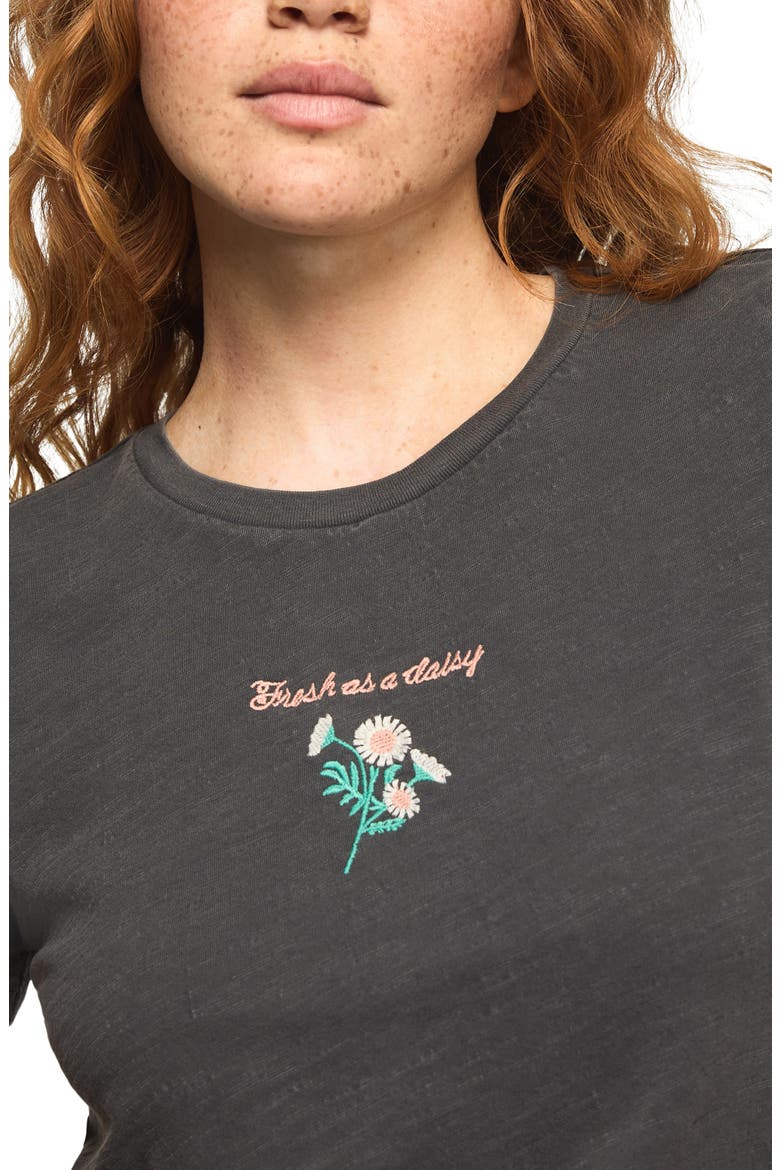 Fresh as a Daisy Embroidered Crewneck T-Shirt, Alternate, color, MAGNET