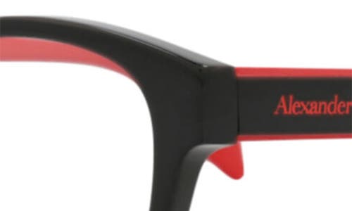 Alexander Mcqueen Mcqueen 52mm Square Optical Glasses In Black