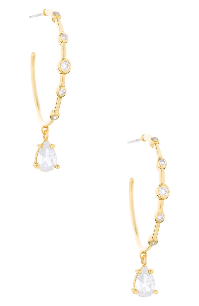 Ettika Delicate Hoop Earrings, Main, color, Gold