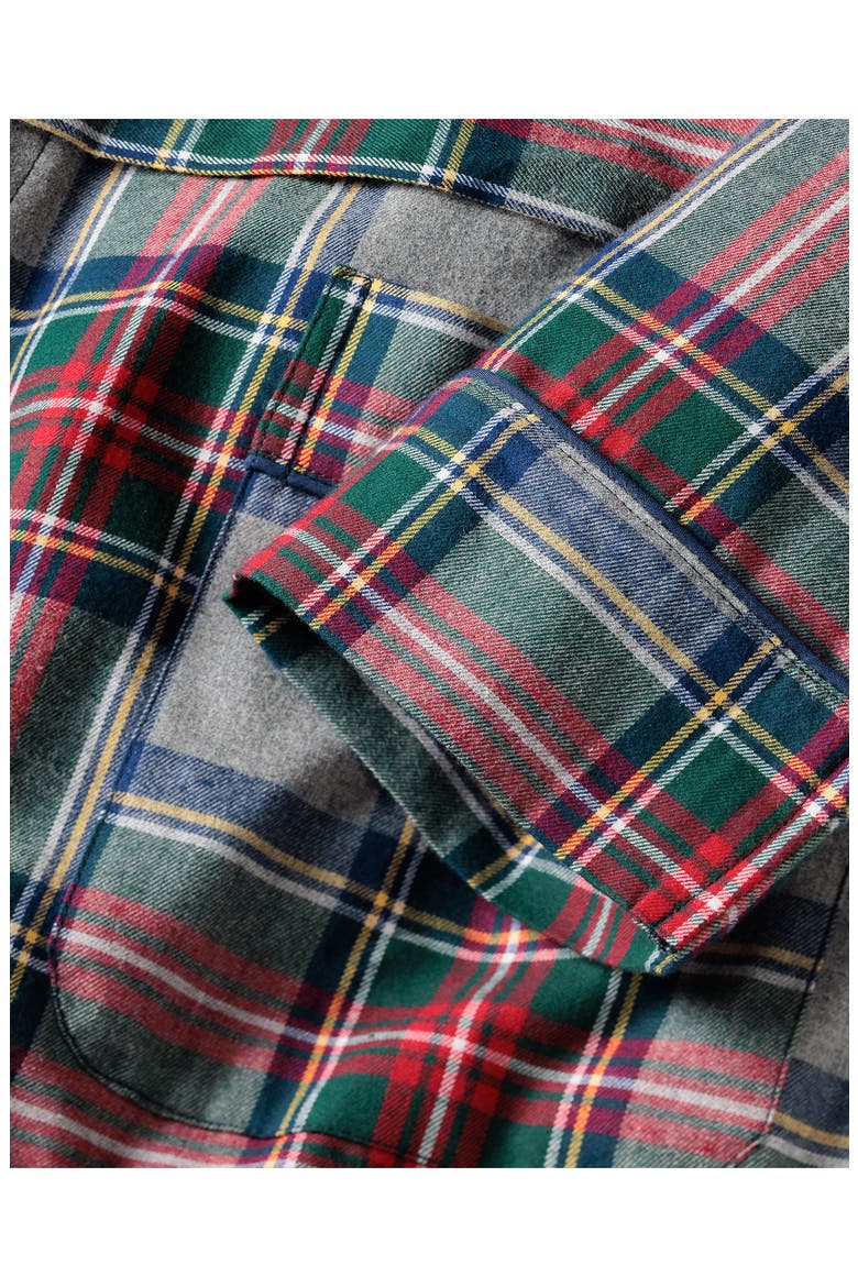 Westminster Tartan Cotton Robe, Alternate, color, GREY