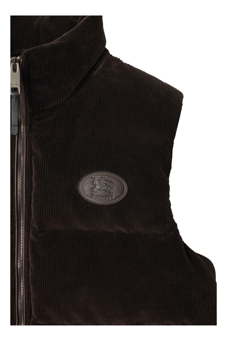 Corduroy Puffer Gilet, Alternate, color, Clove brown