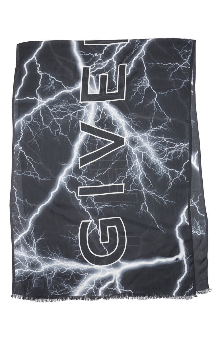 Givenchy Lightweight Logo Scarf, Alternate, color, 