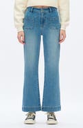 Bayeas Patch Pocket High Waist Wide Leg Jeans