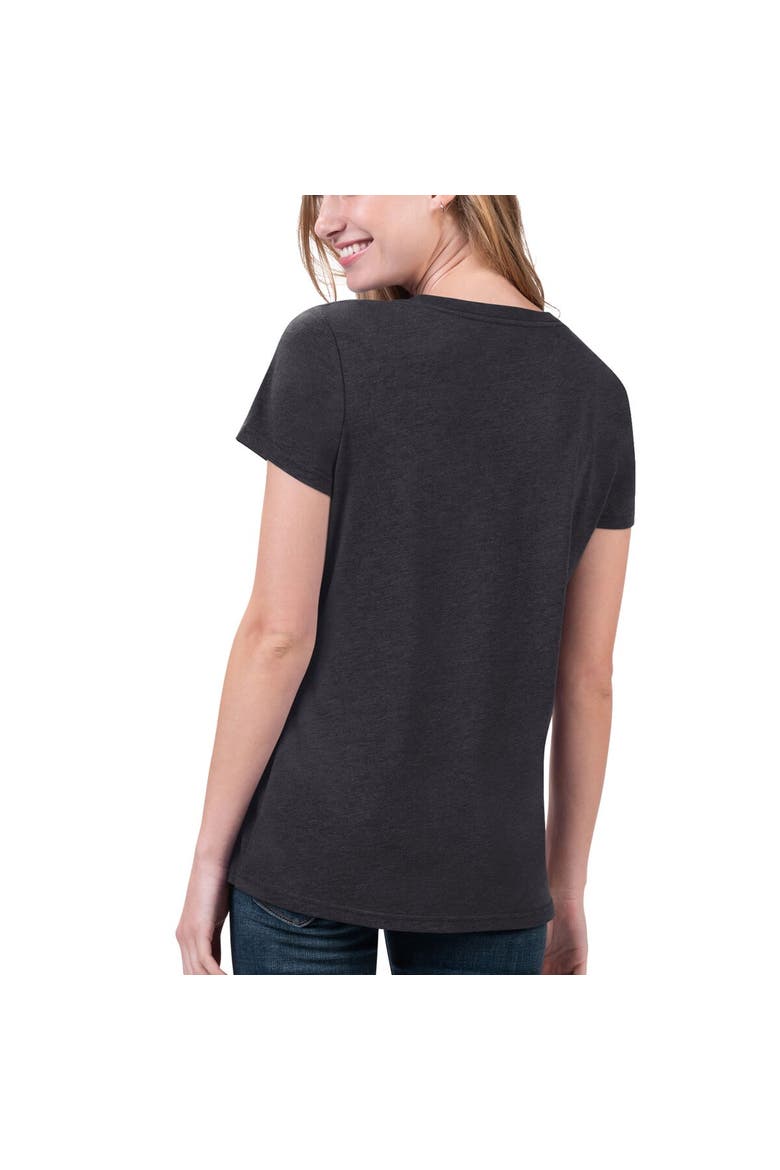 Women's G-III 4Her by Carl Banks Heathered Black Carolina Panthers Main Game T-Shirt, Alternate, color, Heather Black