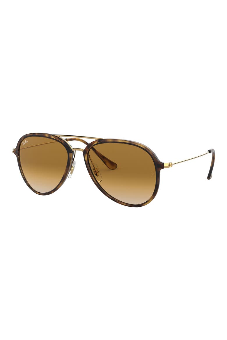 57mm Aviator Sunglasses, Alternate, color, LIGHT HAVANA