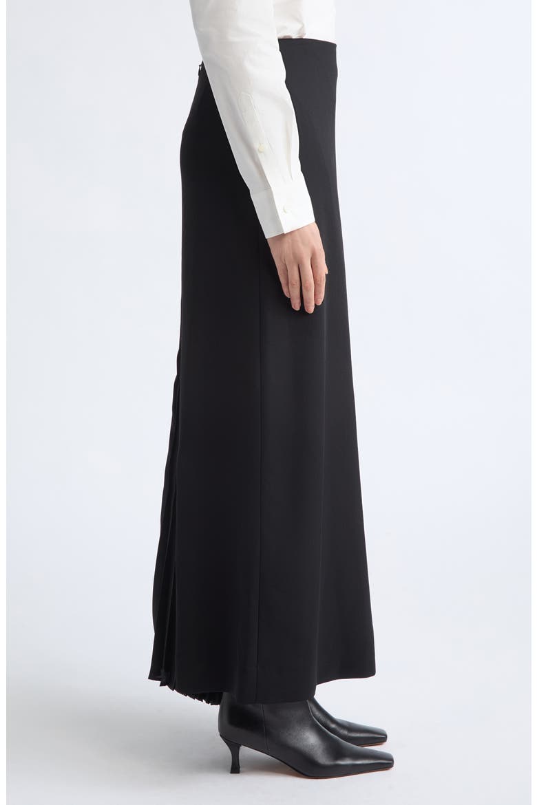 Virgin Wool Maxi Skirt, Alternate, color, BLACK