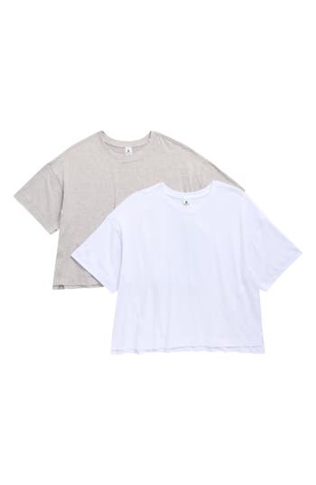 90 Degree By Reflex Echo 2-pack Supersoft High-low Boxy T-shirts In Multi
