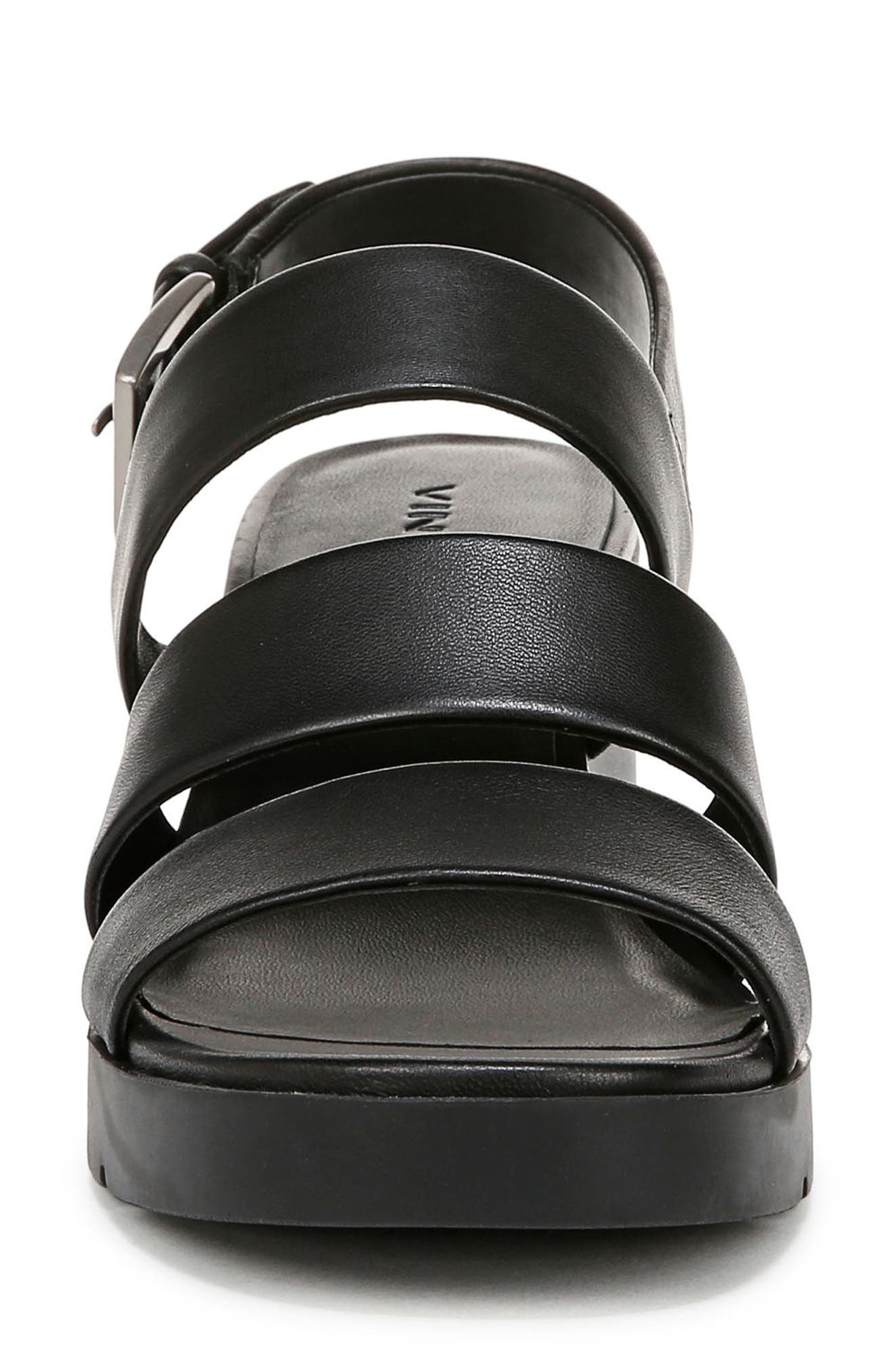 Vince Rochel Slingback Platform Wedge Sandal, Alternate, color, Black