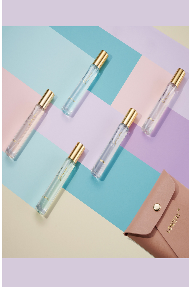 Eau De Parfum 6-Piece Perfumes Set with Leather Pouch, Alternate, color, Light Pink