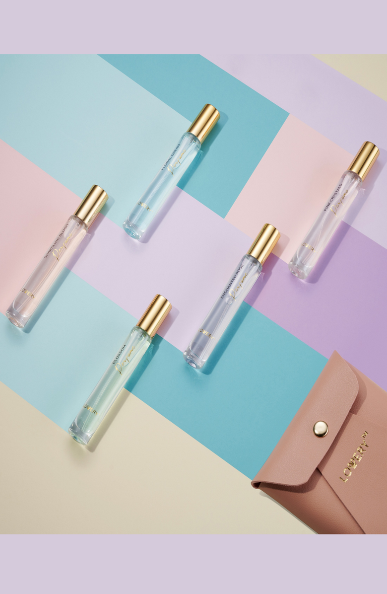 Lovery Eau De Parfum 6-Piece Perfumes Set with Leather Pouch, Alternate, color, Light Pink