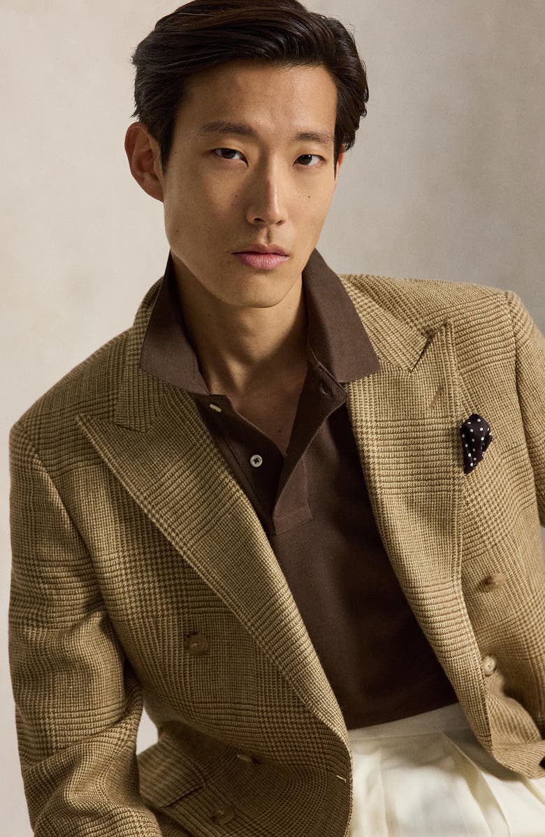 Polo Ralph Lauren The Iconic Solid Cotton Piqué Polo, Alternate, color, Nutmeg Brown