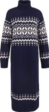 Barbour Patrisse Fair Isle Long Sleeve Sweater Dress