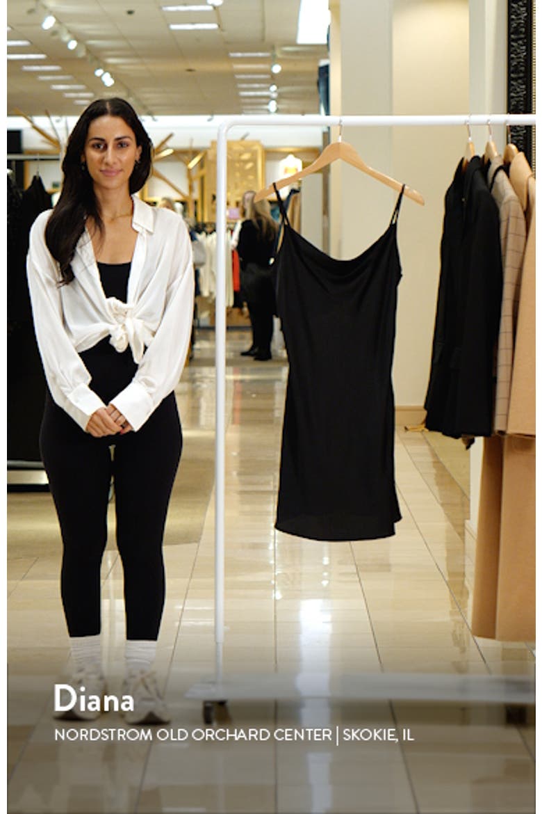 Cowl Neck Satin Minidress video