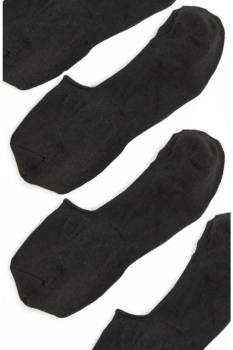 4-Pack Breathable No-Show Liner Socks, Alternate, color, BLACK