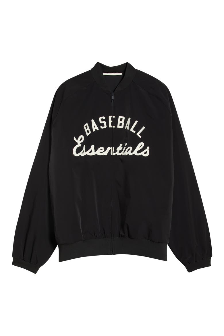 MLB Full Zip Bomber Jacket, Main, color, BLACK