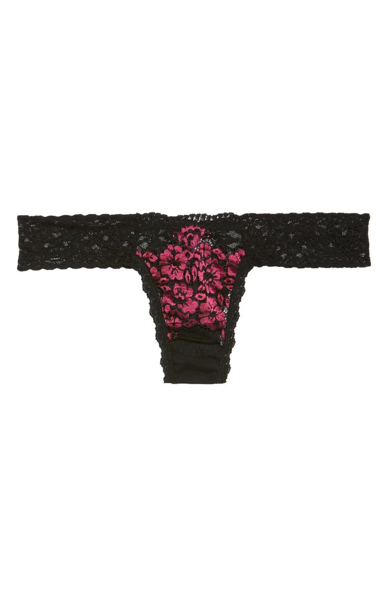 Hanky Panky Bright Rose Petal Thong, Alternate, color, 