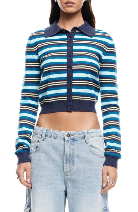 Awakening Stripe Polo Cardigan