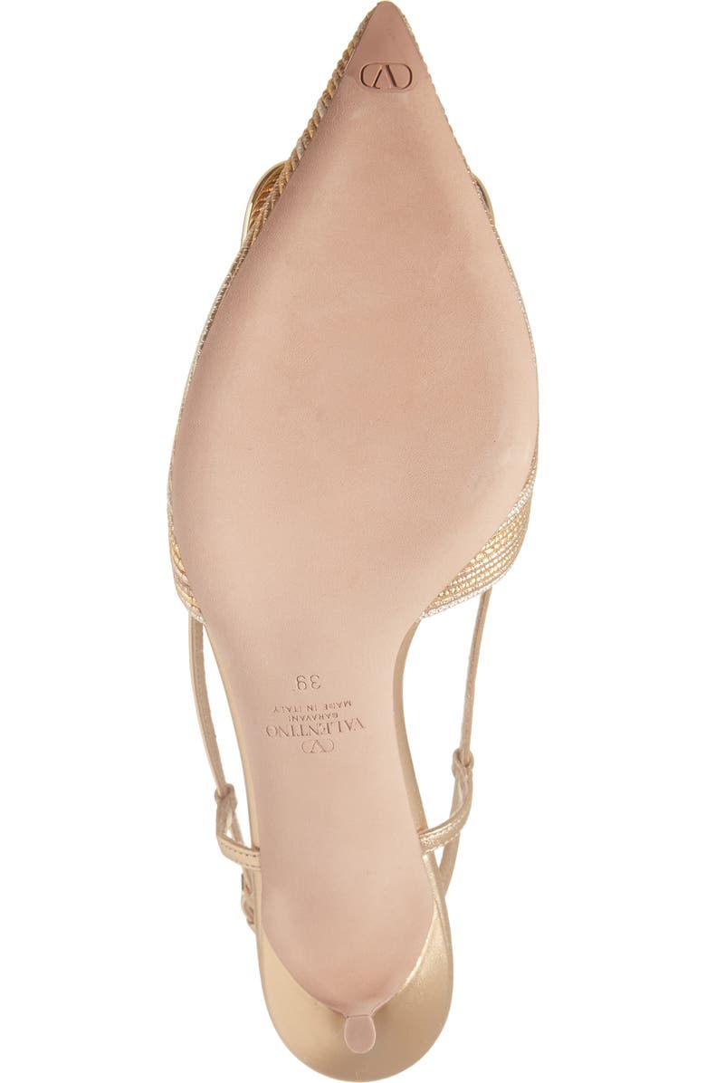 Valentino Garavani VLOGO Signature Pointed Toe Slingback Pump, Alternate, color,