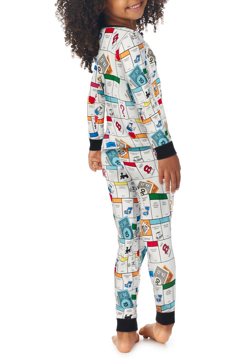 Kids' Monopoly Long Sleeve Two-Piece Pajamas, Alternate, color, MONOPOLY GAMEBOARD