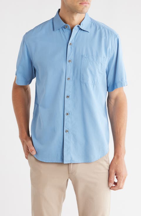 Salty Seas Short Sleeve Button-Up Shirt
