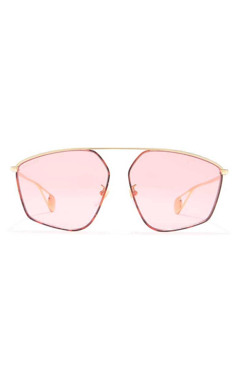 Gucci 60mm Aviator Sunglasses, Main, color, 