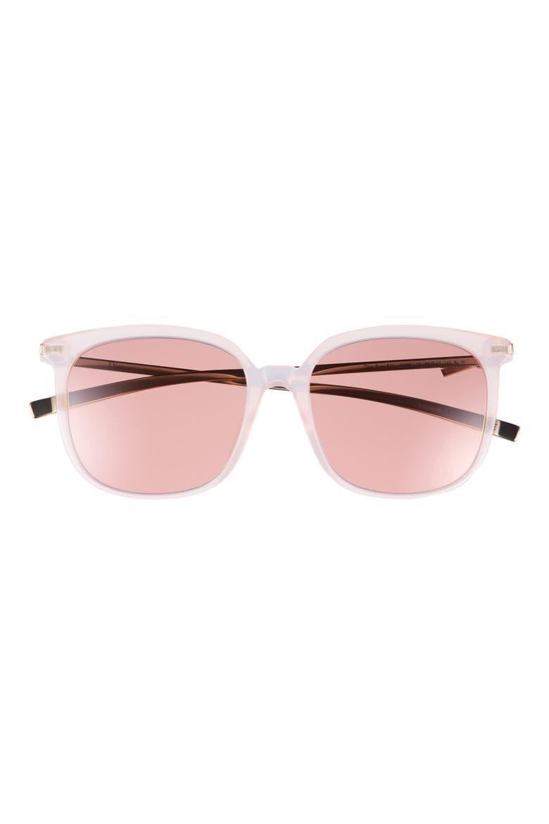 'Dior Bow S1I Gradient Square Sunglasses, Main, color, SHINY PINK / BORDEAUX