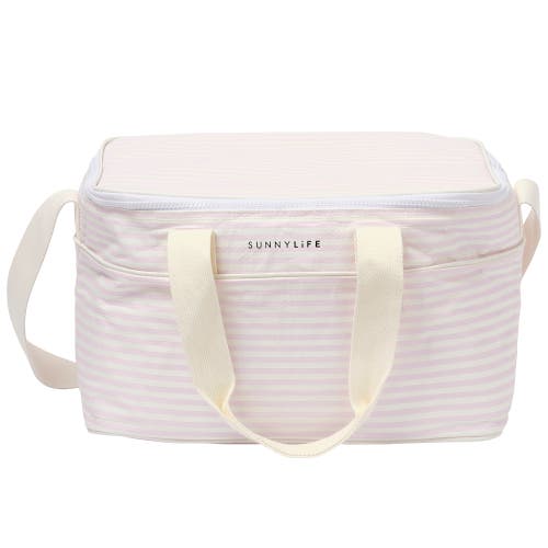Sunnylife Light Cooler Bag Lazy Days Pink Stripe 4.9gal, Hot/cold Insulation