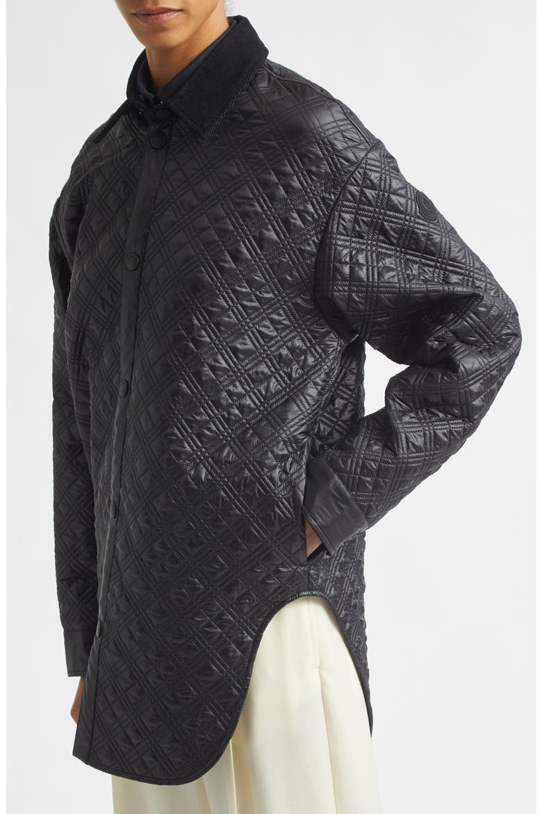 Quilted Shirt Jacket, Alternate, color, BLACK