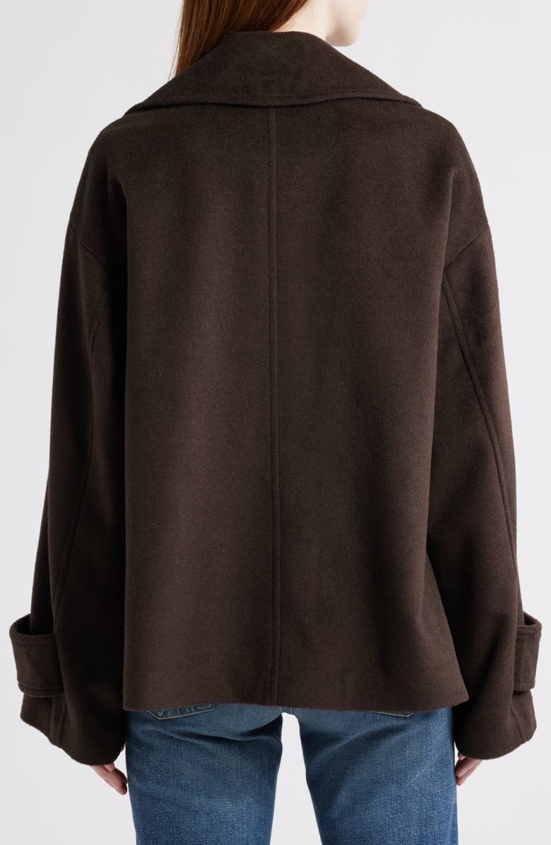 Bernardo Single Breasted Crop Coat, Alternate, color, Seal Brown