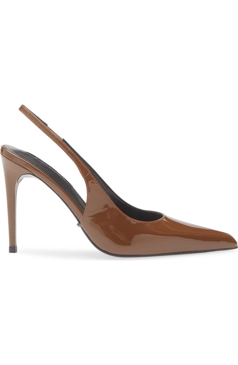 Tony Bianco Slingback Pointed Toe Pump, Alternate, color, Mocha Patent