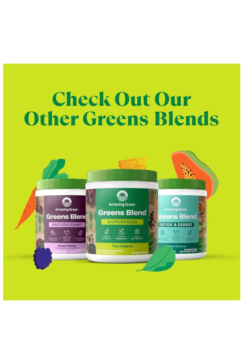 Greens Blend Superfood Pineapple Powder Mix, Alternate, color, None