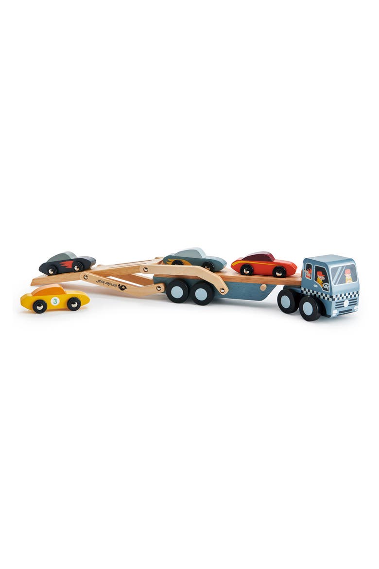 Car Transporter Wooden Toy Set, Alternate, color, MULTI