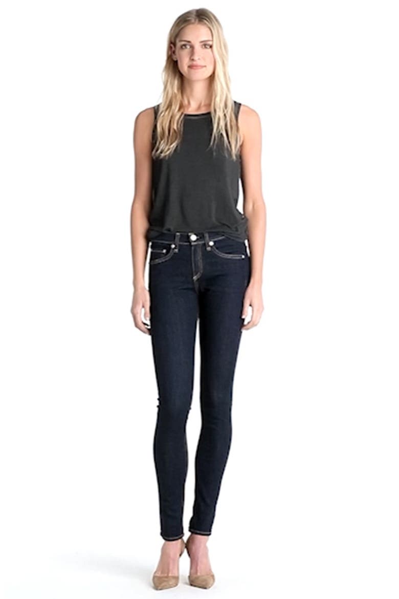 High Rise Skinny Jeans, Alternate, color, HERITAGE