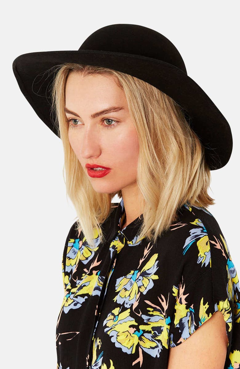 Topshop Floppy Wool Felt Hat, Alternate, color,