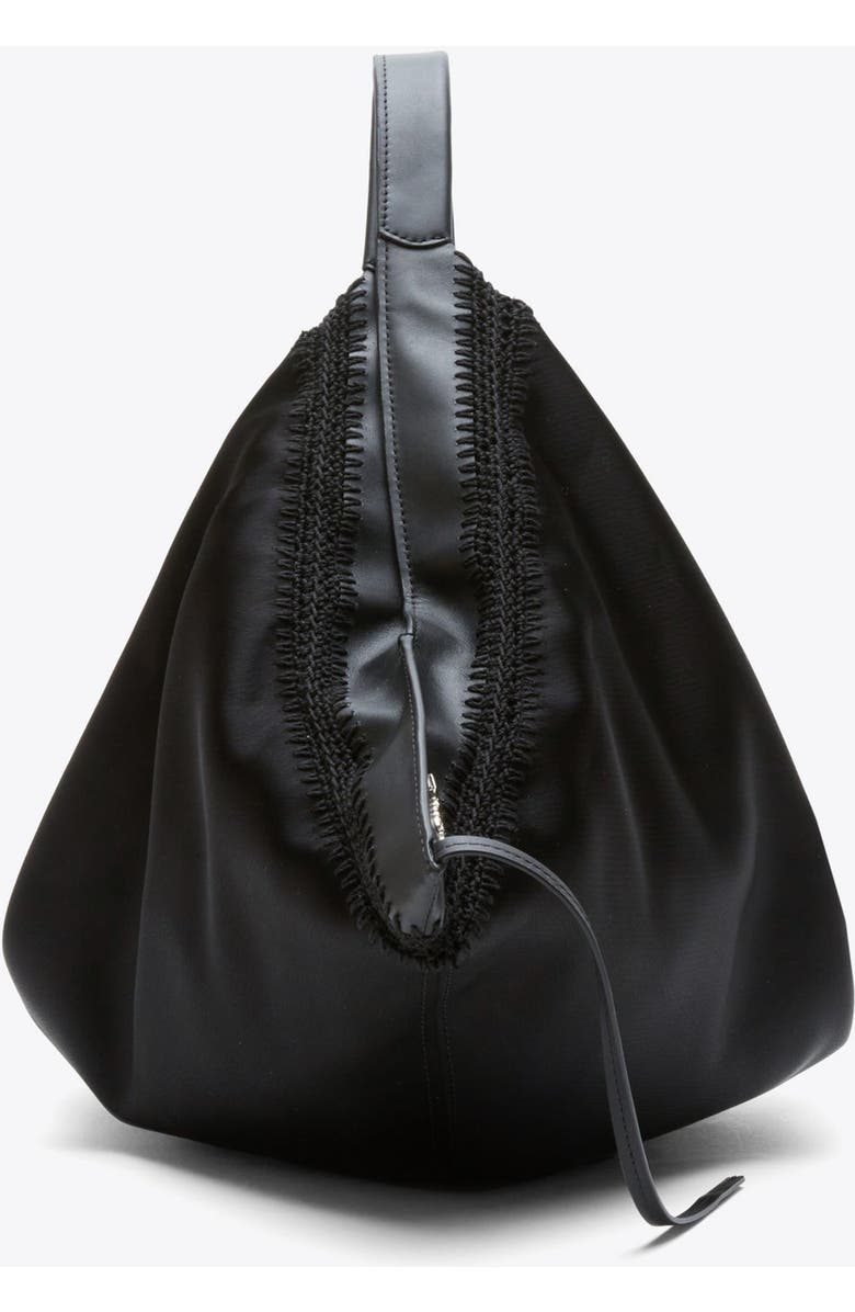 3.1 Phillip Lim Luna Structured Satin Medium Bag, Alternate, color, Black