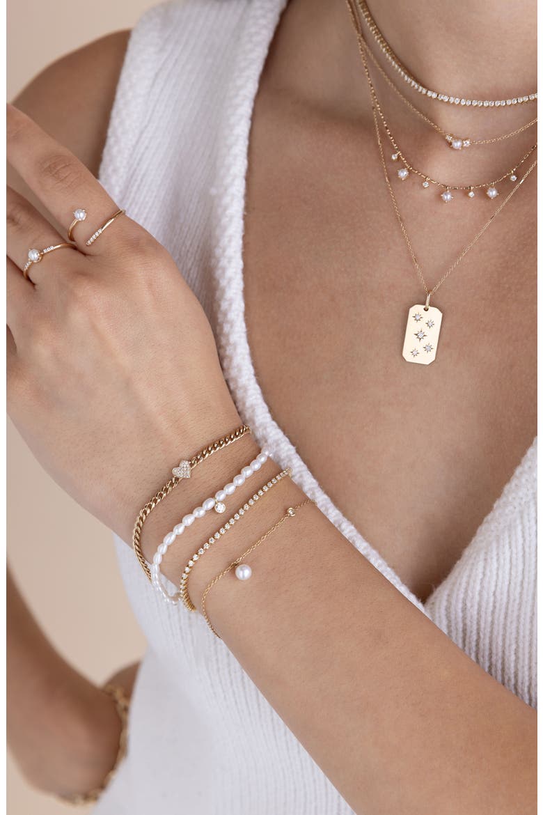 Pearl & Diamond Bracelet, Alternate, color, 14K YELLOW GOLD