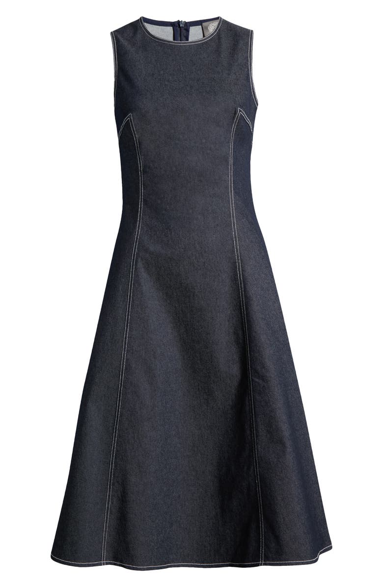 Vince Camuto Denim Fit & Flare Midi Dress, Alternate, color, 