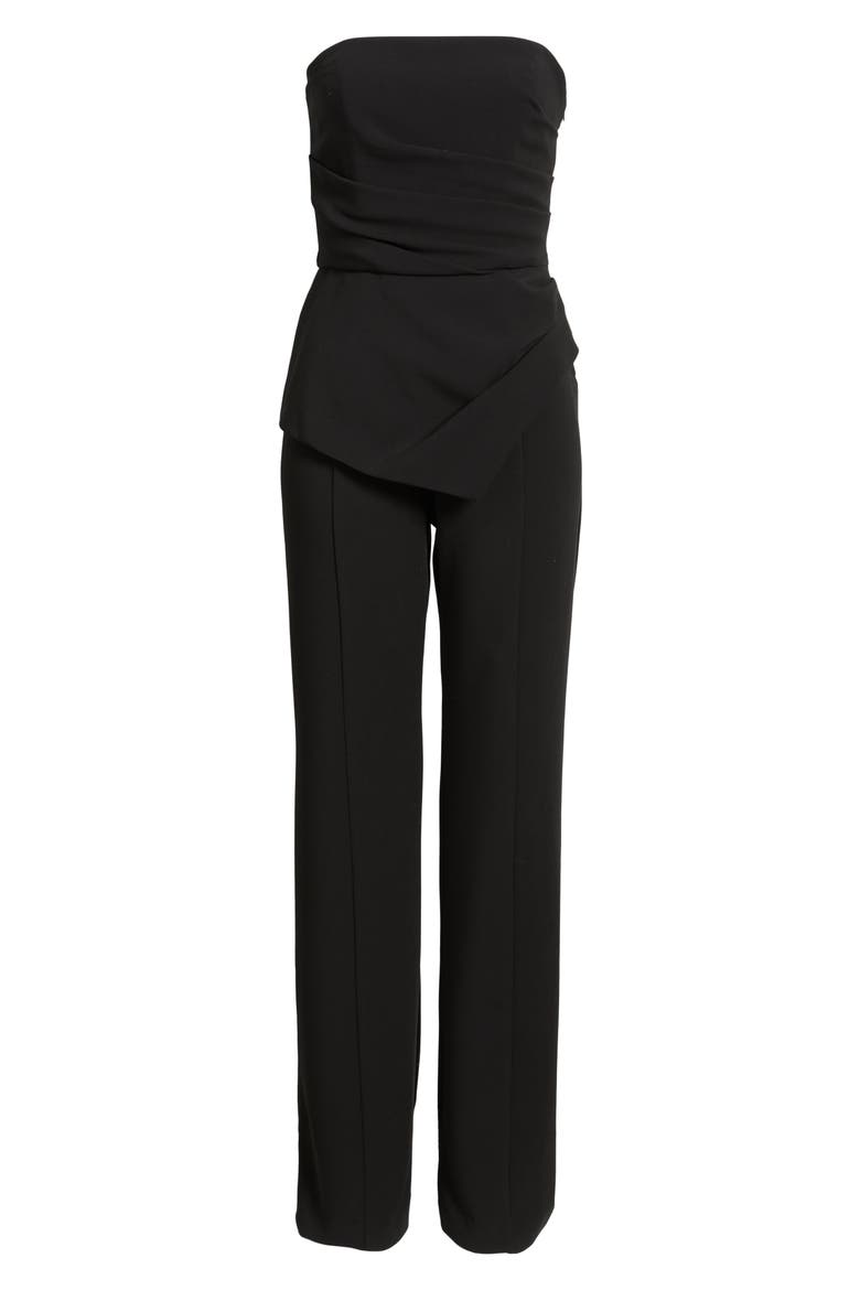 Rockie Strapless Jumpsuit, Alternate, color, BLACK