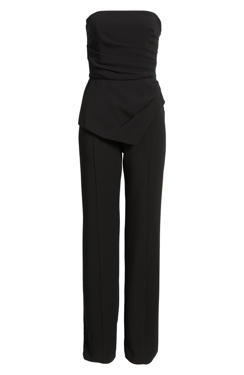 Black Halo Rockie Strapless Jumpsuit, Alternate, color, Black