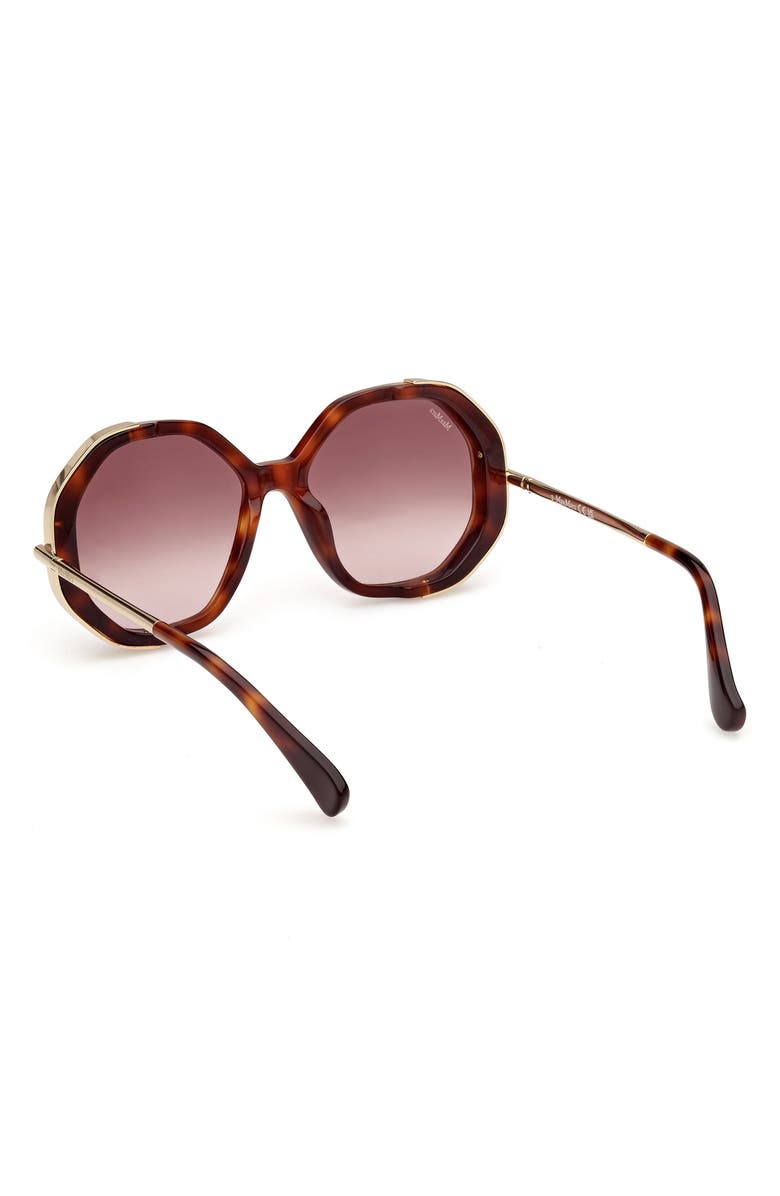 Max Mara 55mm Geometric Sunglasses, Alternate, color, 