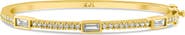 CZ by Kenneth Jay Lane Bezel Set Baguette Station Bracelet
