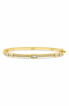 CZ by Kenneth Jay Lane Bezel Set Baguette Station Bracelet
